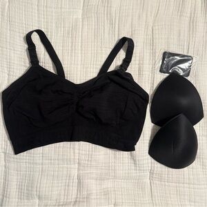 Kindred Bravely Sublime Hands-free nursing and pumping bra, black, Medium Busty